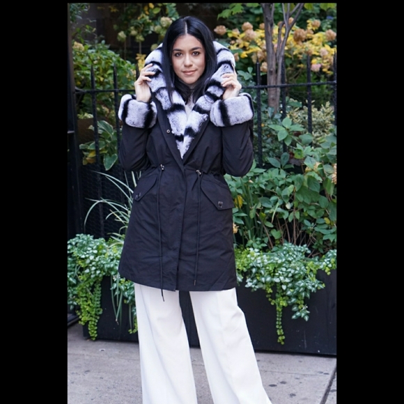 Fur lined Hooded Parker Rex Rabbit - Picture 6 of 8